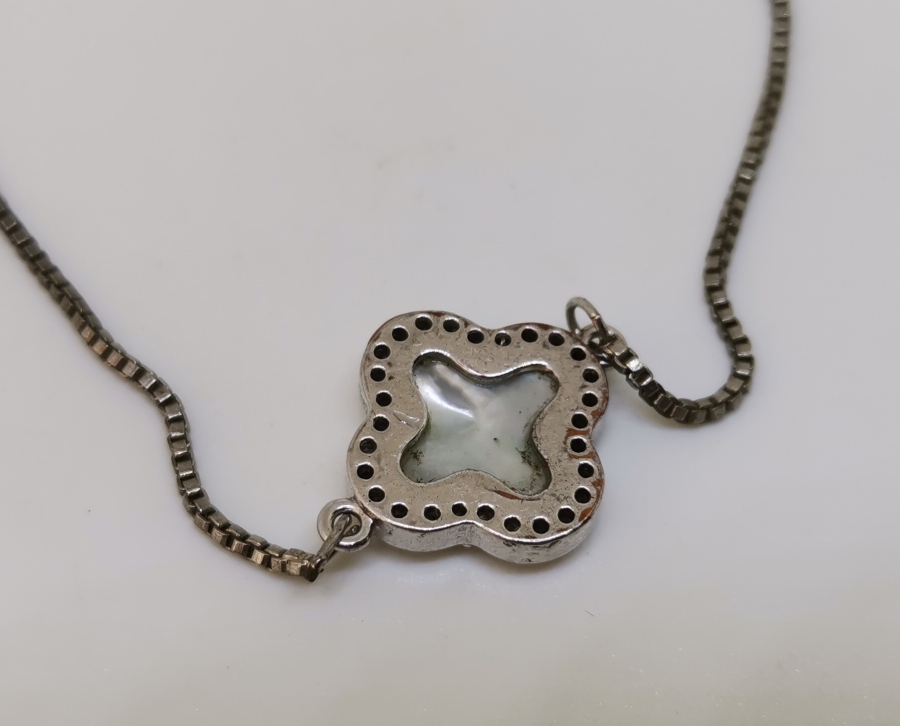 ÜZERİ NAZAR BONCUKLU ÖZEL YAPIM GÜMÜŞ BİLEKLİK