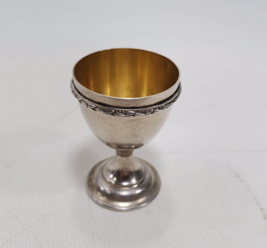 ORİJİNAL KUTUSUNDA ANTİKA GÜMÜŞ KAPLAMA KADEH