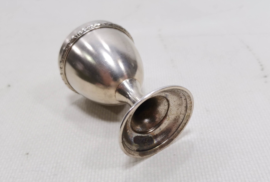 ORİJİNAL KUTUSUNDA ANTİKA GÜMÜŞ KAPLAMA KADEH