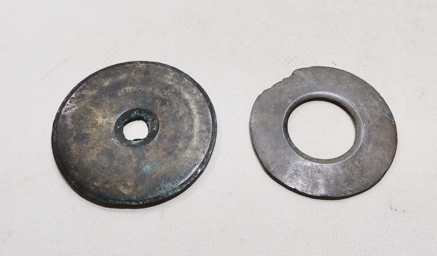 ÜZERLERİ DAMGALI OSMANLI DÖNEMİ İKİ ADET TOPHANE DİRHEM