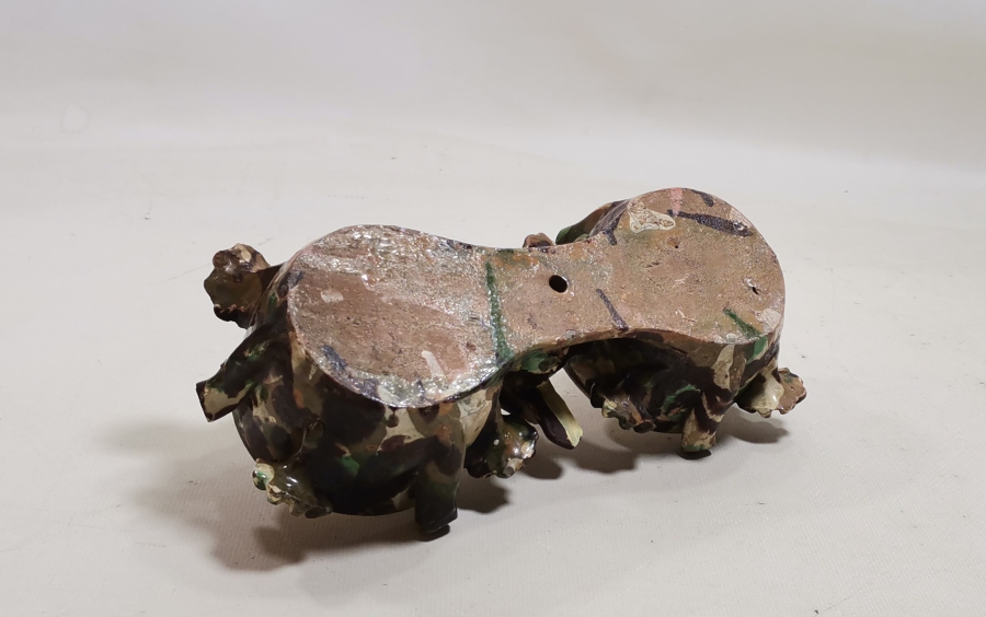 OSMANLI DÖNEMİ NADİR FORMDA ÇİFTLİ ÇANAKKALE KAHVELİK