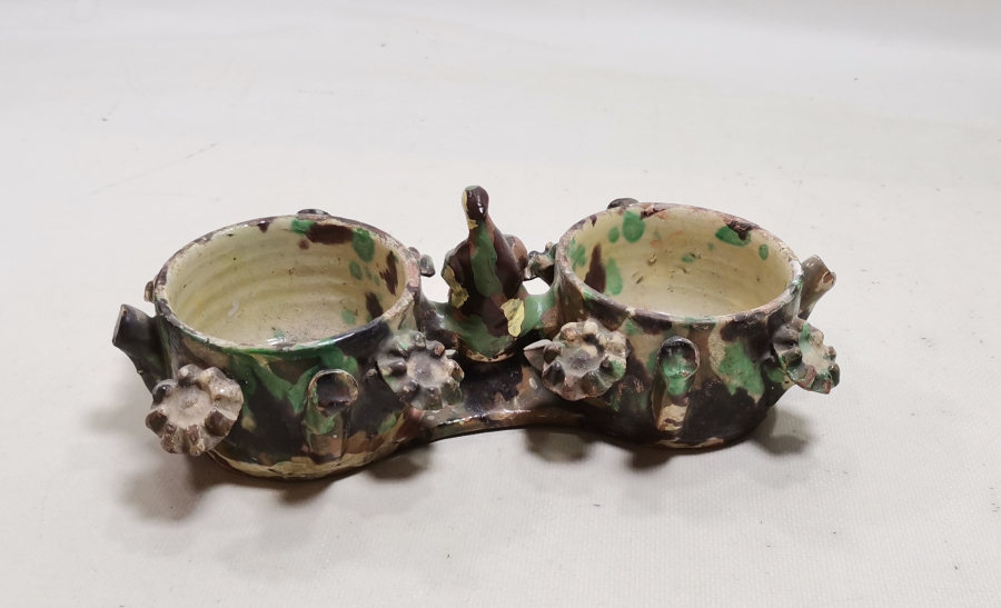 OSMANLI DÖNEMİ NADİR FORMDA ÇİFTLİ ÇANAKKALE KAHVELİK