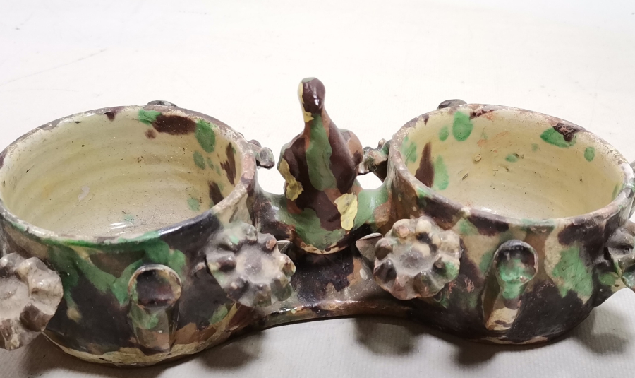 OSMANLI DÖNEMİ NADİR FORMDA ÇİFTLİ ÇANAKKALE KAHVELİK