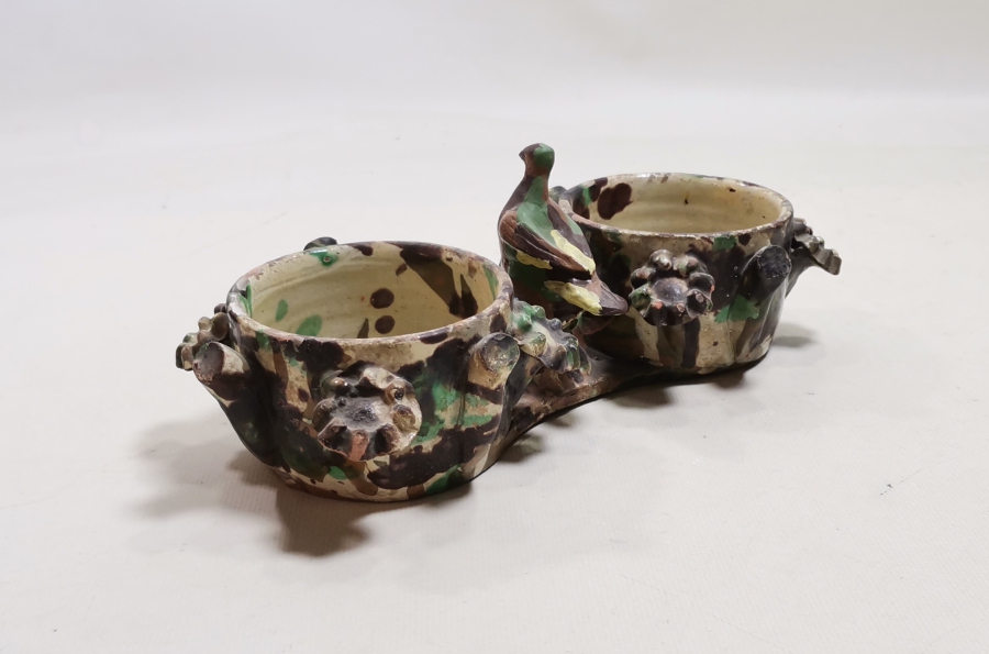 OSMANLI DÖNEMİ NADİR FORMDA ÇİFTLİ ÇANAKKALE KAHVELİK