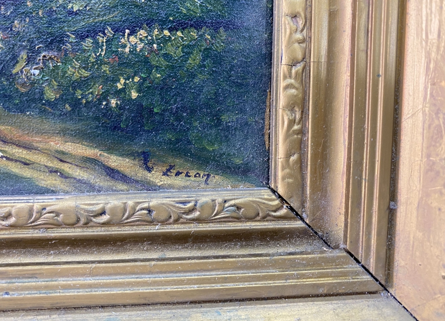 ORİJİNAL ÇERÇEVESİNDE TUVAL ÜZERİ YAĞLI BOYA TABLO