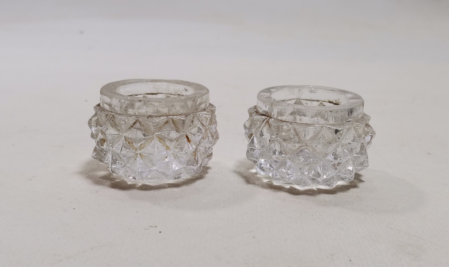 KRİSTAL KESME İŞÇİLİKLİ ANTİKA ÇİFT HAVYARLIK