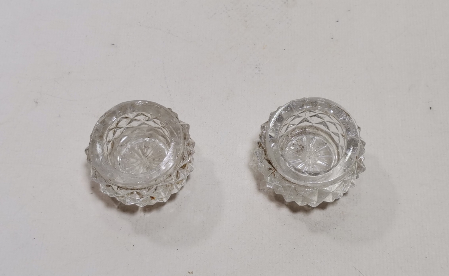 KRİSTAL KESME İŞÇİLİKLİ ANTİKA ÇİFT HAVYARLIK