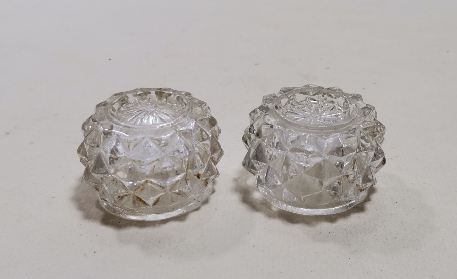 KRİSTAL KESME İŞÇİLİKLİ ANTİKA ÇİFT HAVYARLIK