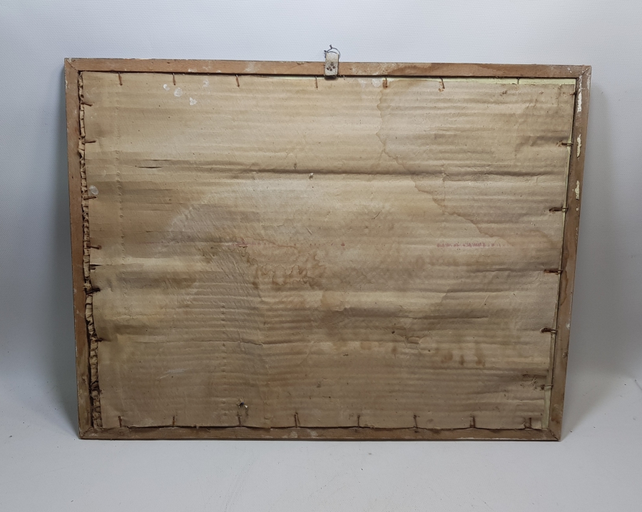 ORİJİNAL ÇERÇEVESİNDE CAM ALTI EL BOYAMA PANO