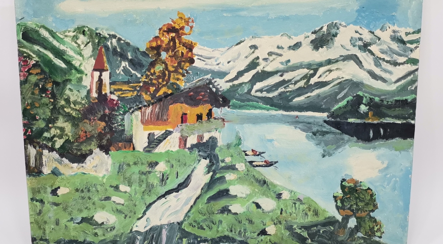 KIŞ DOĞASI MANZARALI TUVAL ÜZERİ YAĞLI BOYA TABLO