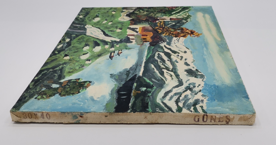 KIŞ DOĞASI MANZARALI TUVAL ÜZERİ YAĞLI BOYA TABLO