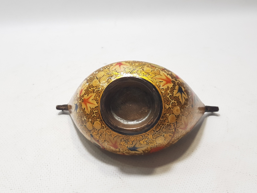 OSMANLI DÖNEMİ PAPİER MACHE ÜZERİ EL BOYAMA İŞÇİLİKLİ ÇOK NADİR KEŞKÜL-Ü FUKARA