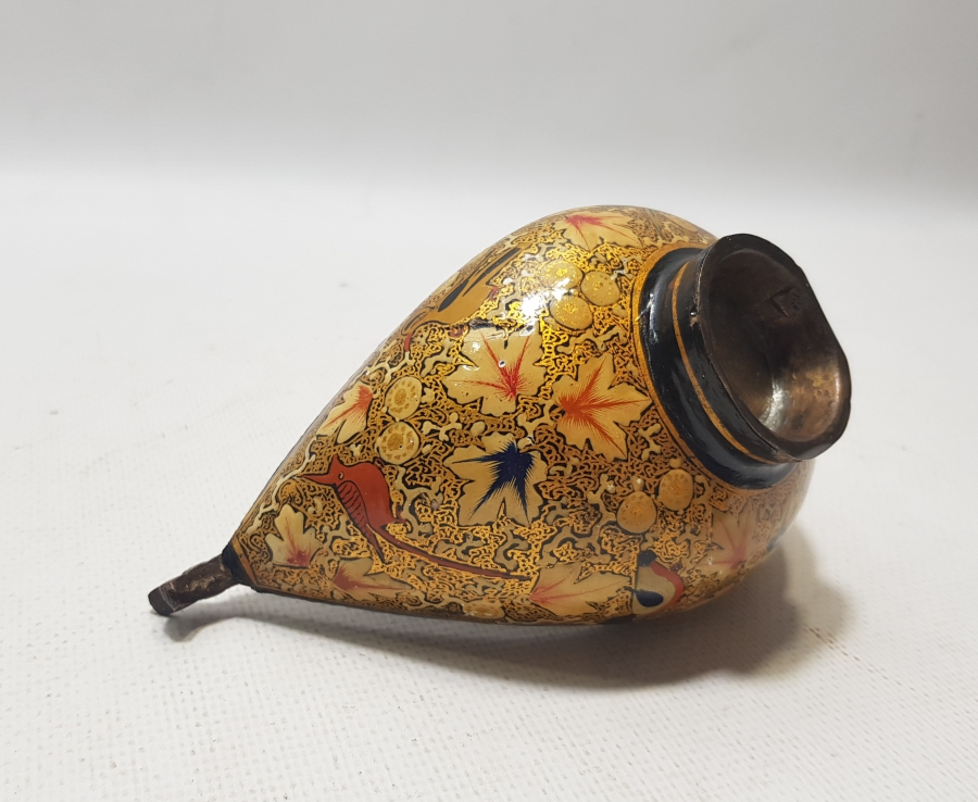 OSMANLI DÖNEMİ PAPİER MACHE ÜZERİ EL BOYAMA İŞÇİLİKLİ ÇOK NADİR KEŞKÜL-Ü FUKARA