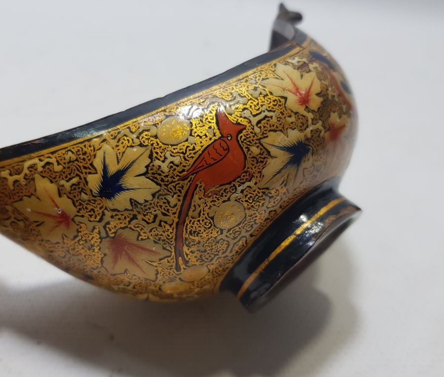 OSMANLI DÖNEMİ PAPİER MACHE ÜZERİ EL BOYAMA İŞÇİLİKLİ ÇOK NADİR KEŞKÜL-Ü FUKARA