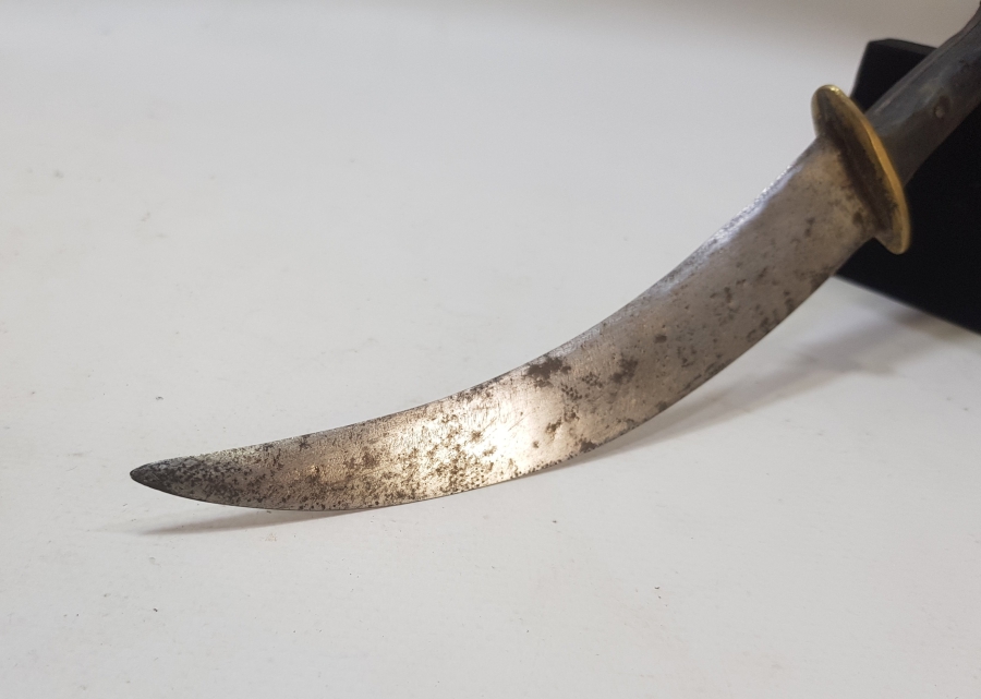 OSMANLI DÖNEMİ NADİR FORMDA BOYNUZ SAPLI HANÇER