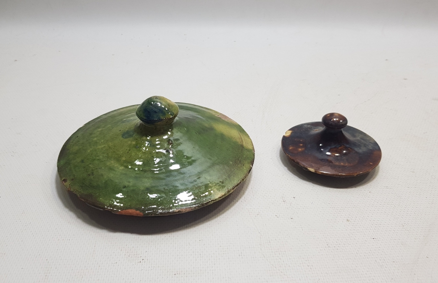 1800 BAŞLARI ÇANAKKALE YAPIMI OSMANLI DÖNEMİ İKİ ADET TOPRAK KAPAK