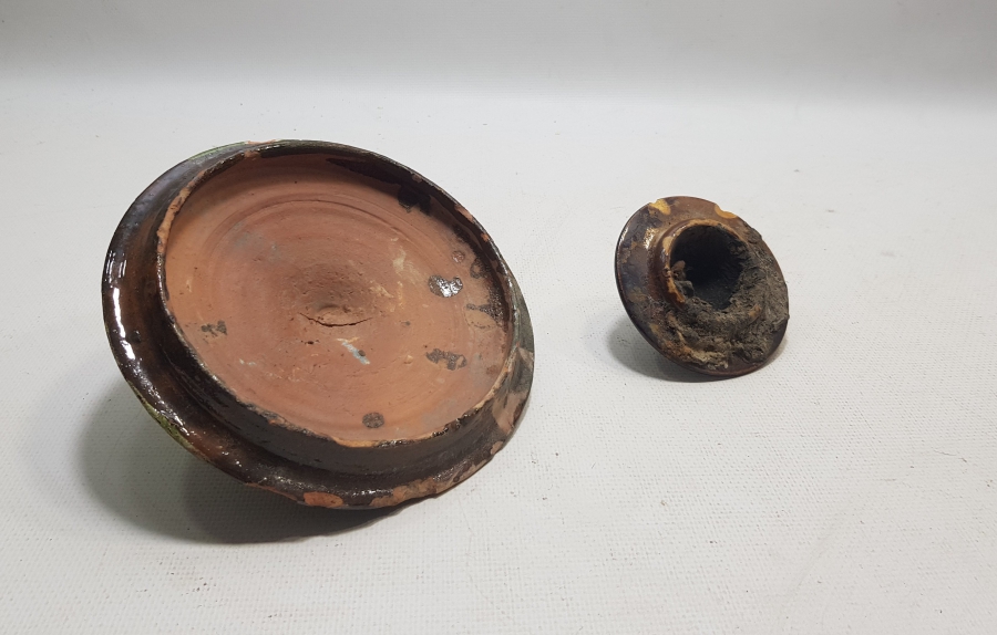 1800 BAŞLARI ÇANAKKALE YAPIMI OSMANLI DÖNEMİ İKİ ADET TOPRAK KAPAK