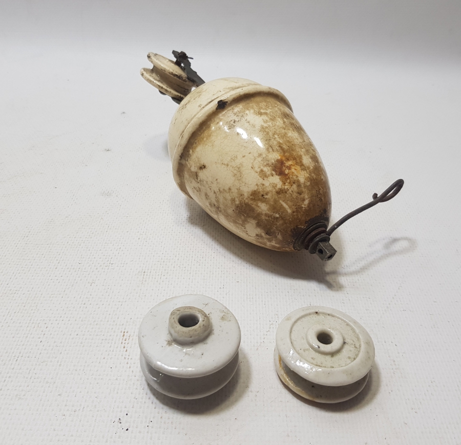 OSMANLI DÖNEMİ PORSELEN AVİZE ASANSÖRÜ PARÇALARI