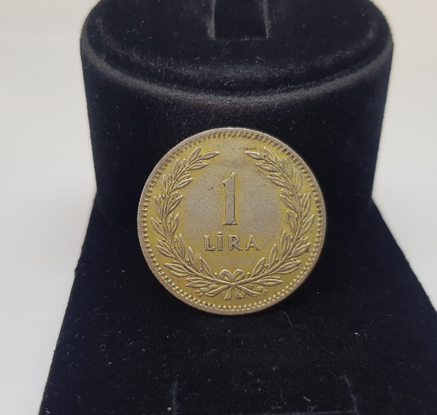 1948 YILI GÜMÜŞ 1 LİRA - TÜRKİYE CUMHURİYETİ'NİN TEDAVULDEKİ SON GÜMÜŞ PARASI