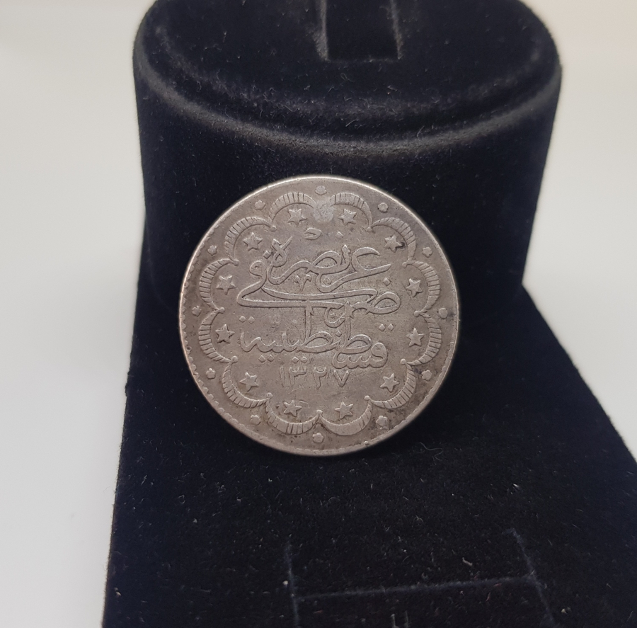 SULTAN MEHMET REŞAT DÖNEMİ KOLEKSİYONLUK GÜMÜŞ 10 KURUŞ MECİDİYE