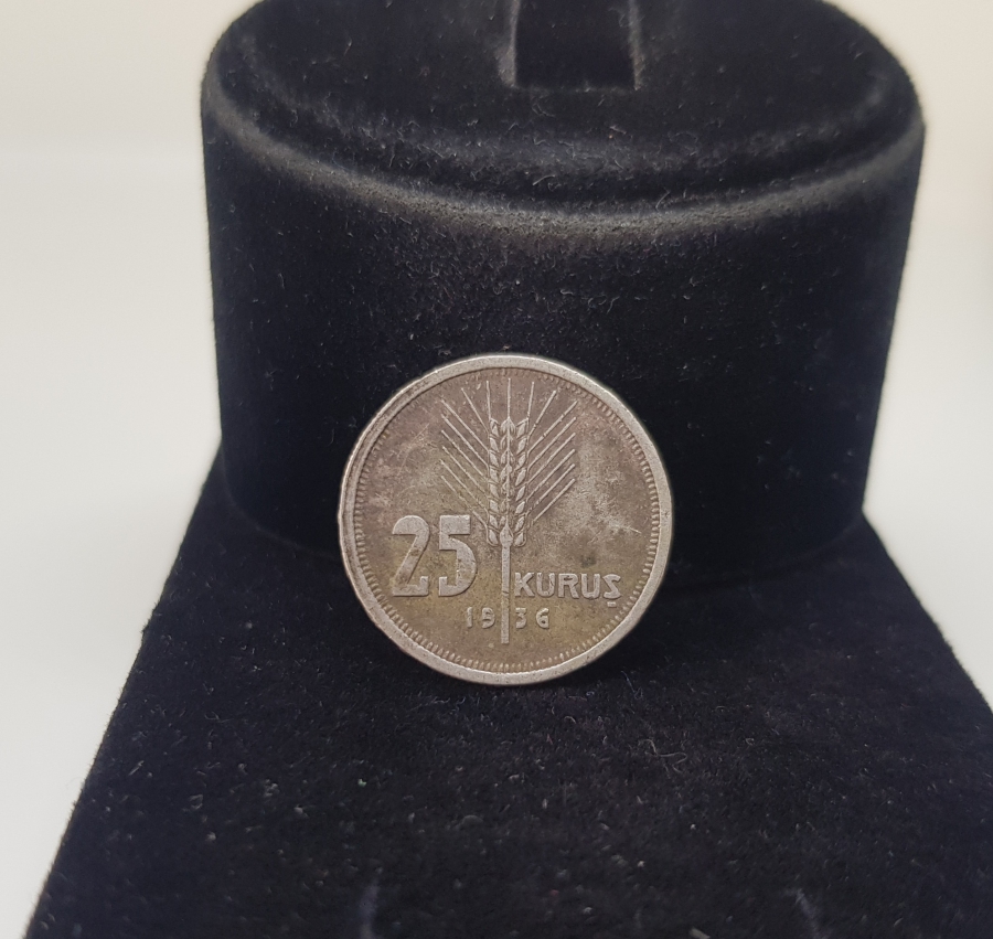 1936 YILI GÜMÜŞ 25 KURUŞ
