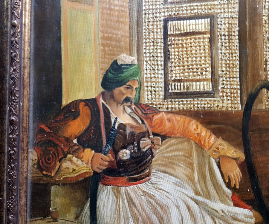 RUM BAŞIBOZUK GÖRSELLİ EL ÇİZİMİ İMZALI TABLO