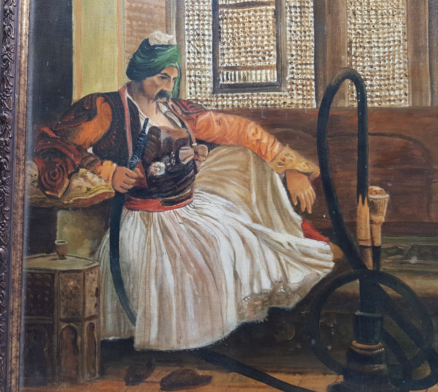 RUM BAŞIBOZUK GÖRSELLİ EL ÇİZİMİ İMZALI TABLO