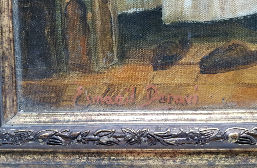 RUM BAŞIBOZUK GÖRSELLİ EL ÇİZİMİ İMZALI TABLO