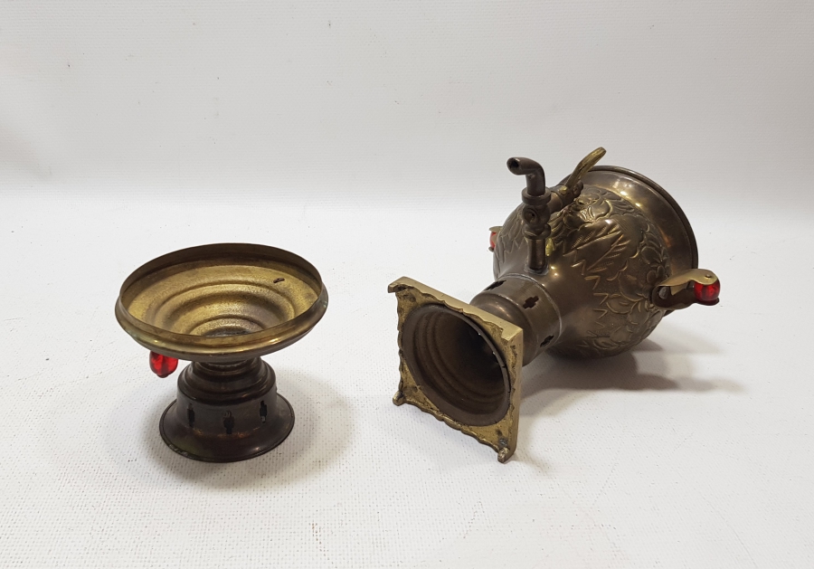 ERZİNCAN İŞİ EL YAPIMI DEKORATİF İŞLEMELİ BAKIR SEMAVER