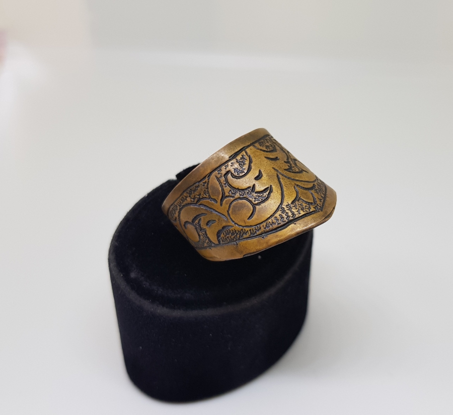 ÜZERİ KALEM İŞÇİLİKLİ ÖZEL YAPIM ZİHGİR - OKÇU YÜZÜĞÜ