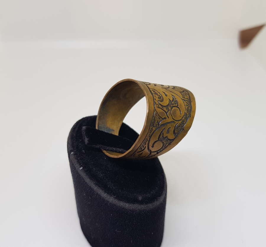 ÜZERİ KALEM İŞÇİLİKLİ ÖZEL YAPIM ZİHGİR - OKÇU YÜZÜĞÜ