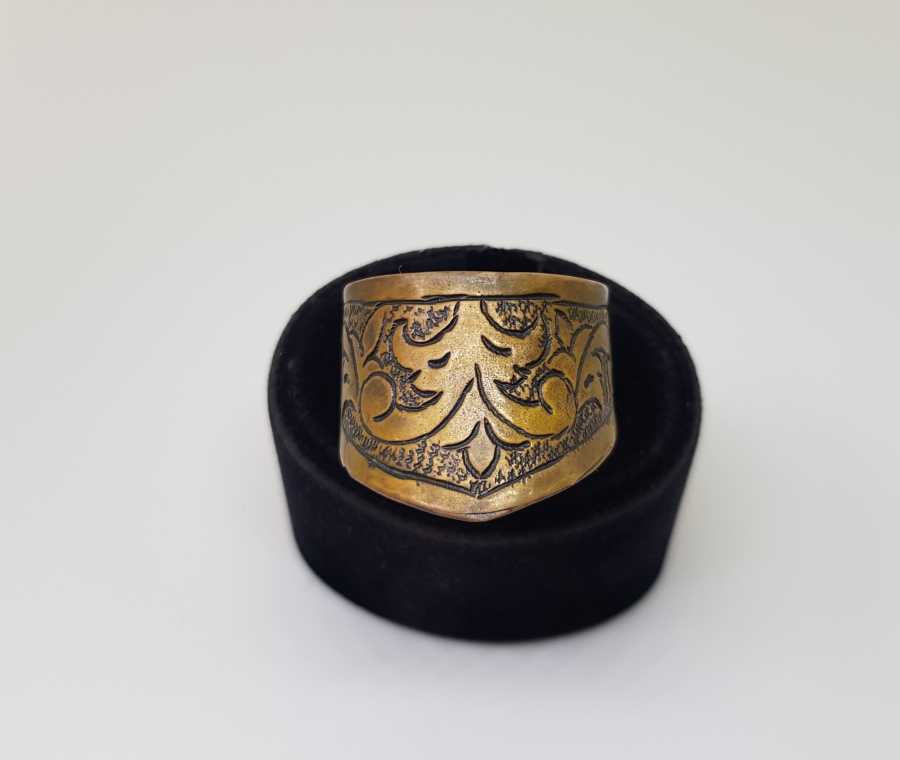 ÜZERİ KALEM İŞÇİLİKLİ ÖZEL YAPIM ZİHGİR - OKÇU YÜZÜĞÜ