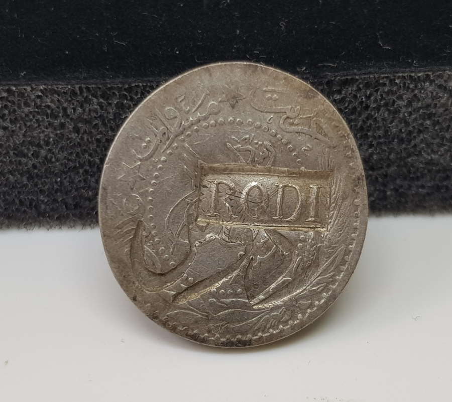 ÜZERİ OSMANLICA VE LATİN HARFLERİYLE RODOS KONTRMARKLI 20 PARA
