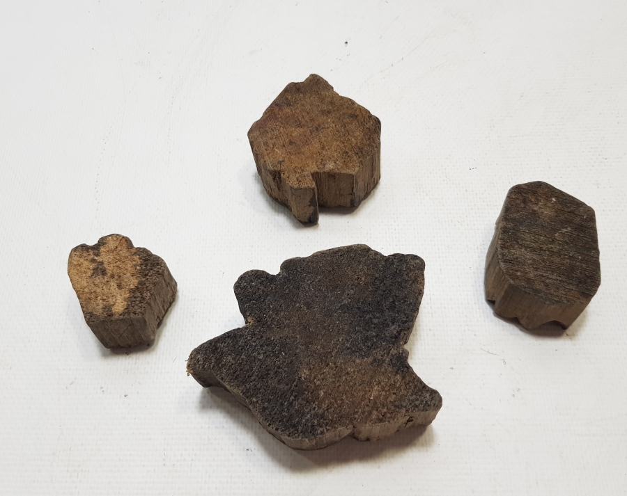 OSMANLI DÖNEMİ EL OYMA 4 ADET TOKAT İŞİ AHŞAP BASKI KALIBI