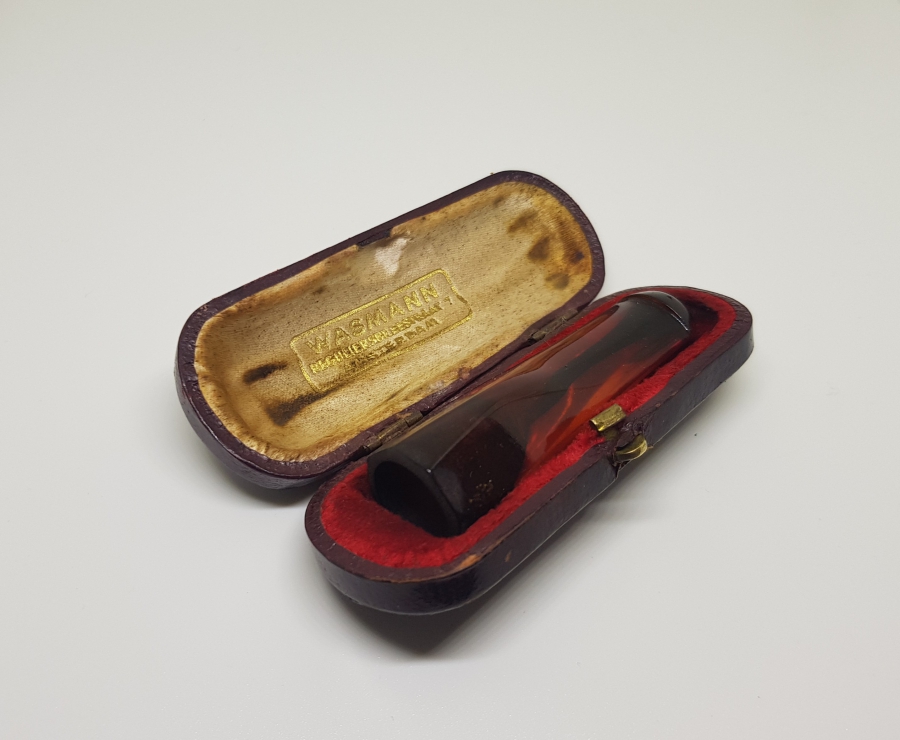 ORİJİNAL KUTUSUNDA ANTİKA ATEŞ KEHRİBARI AĞIZLIK