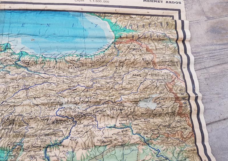 1940LARDAN ÇOK NADİR TÜRKİYE HARİTASI