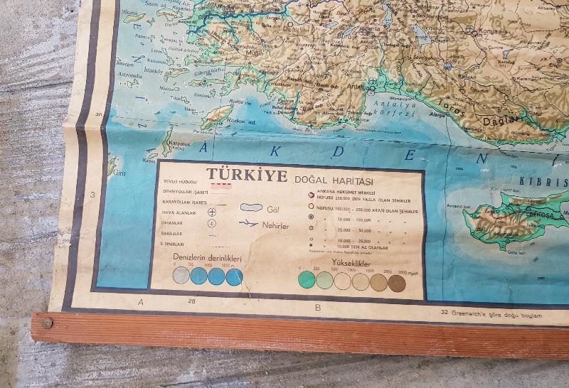 1940LARDAN ÇOK NADİR TÜRKİYE HARİTASI