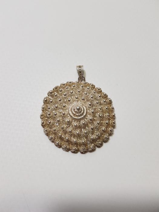 GÜHERZE İŞÇİLİKLİ GÜMÜŞ KOLYE UCU