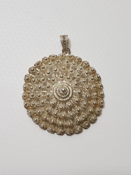 GÜHERZE İŞÇİLİKLİ GÜMÜŞ KOLYE UCU