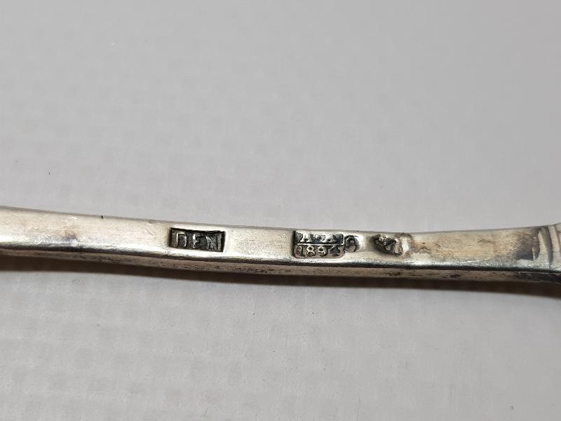 1894 TARİHLİ İZMİR RUM İŞİ GÜMÜŞ TATLI KAŞIĞI