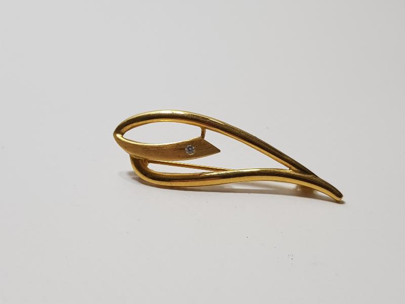 ANTİKA ALTIN KAPLAMA BROŞ