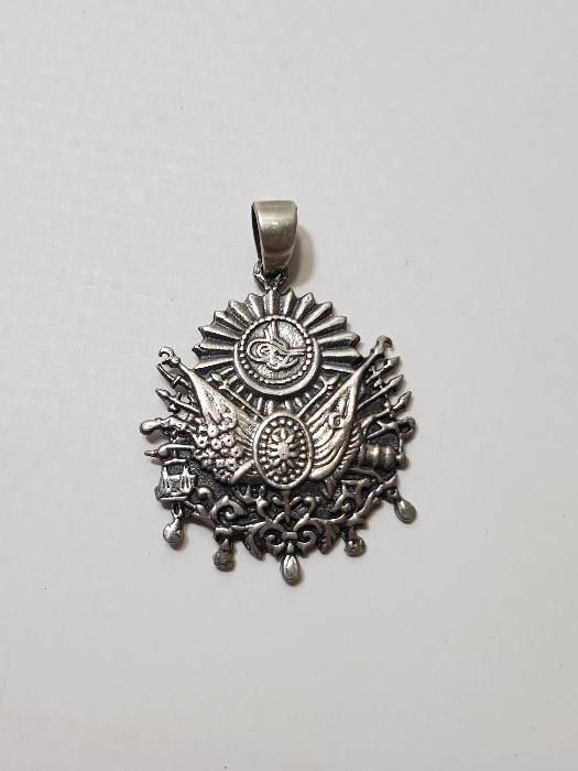 OSMANLI DEVLET ARMASI GÜMÜŞ KOLYE UCU