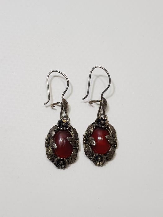 AKİK TAŞLI GÜMÜŞ KÜPE