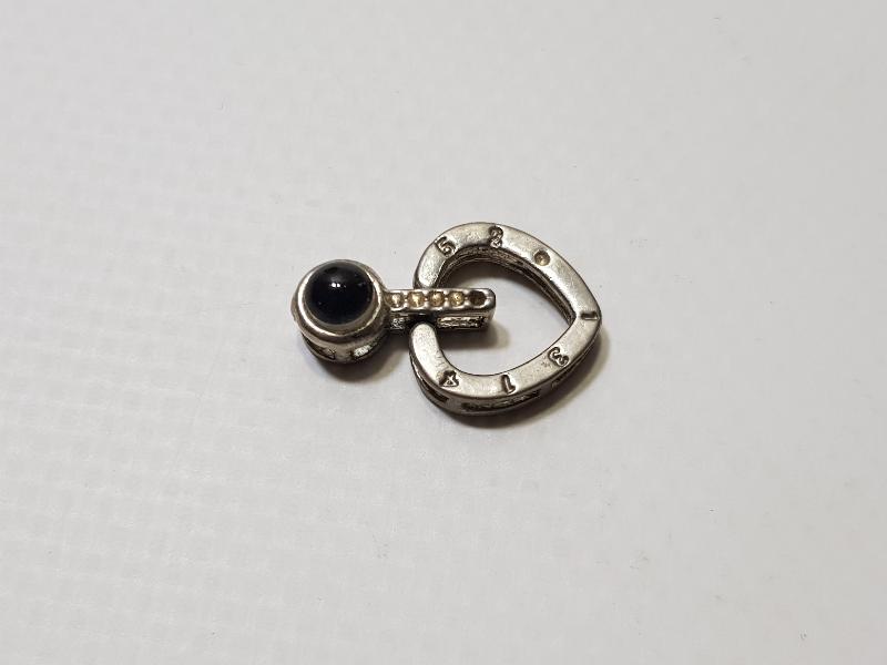 KALP FORMLU GÜMÜŞ KOLYE UCU