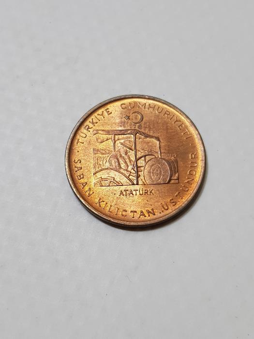 1972 TARİHLİ TRAKTÖR KULLANAN ATATÜRK TEMALI BAKIR 10 KURUŞ