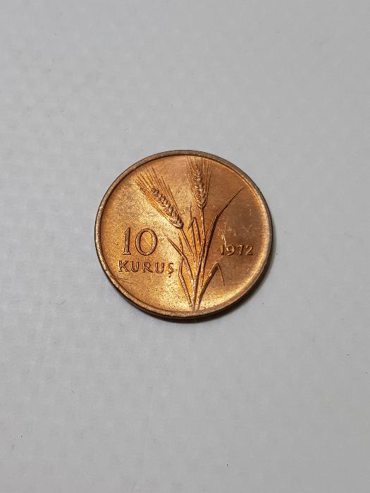 1972 TARİHLİ TRAKTÖR KULLANAN ATATÜRK TEMALI BAKIR 10 KURUŞ