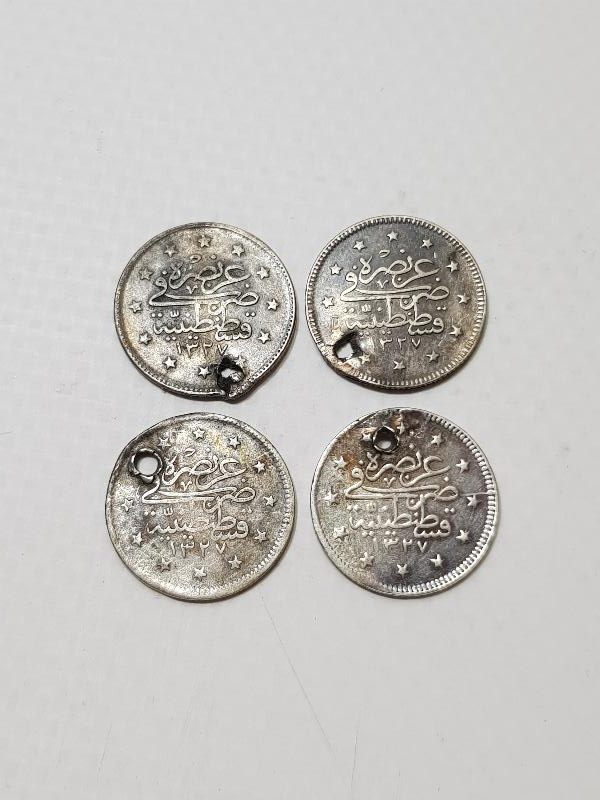 SULTAN MEHMET REŞAT DÖNEMİ GÜMÜŞ 2 KURUŞ LOTU