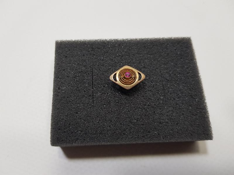 OSMANLI DÖNEMİ YAKUT TAŞLI ALTIN KAPLAMA SAAT KÖSTEĞİ SÜRGÜSÜ