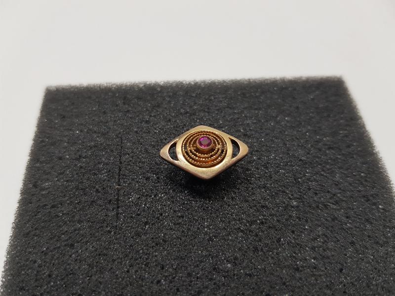 OSMANLI DÖNEMİ YAKUT TAŞLI ALTIN KAPLAMA SAAT KÖSTEĞİ SÜRGÜSÜ