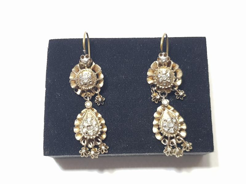 OSMANLI DÖNEMİ ELMAS TAŞLI DUT KÜPE